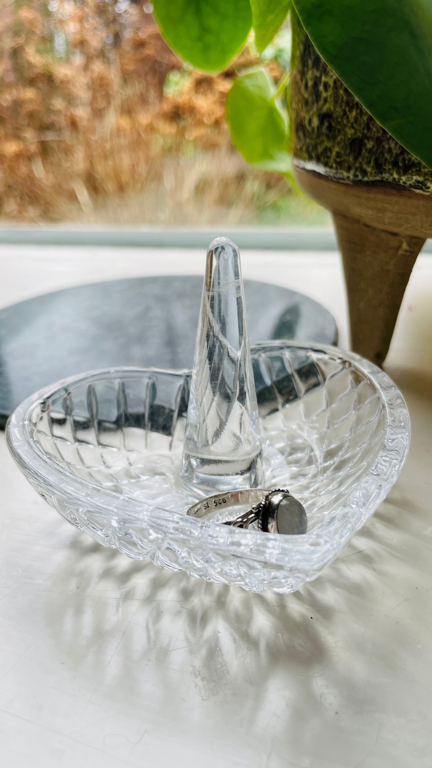 Crystal Heart Ring Holder