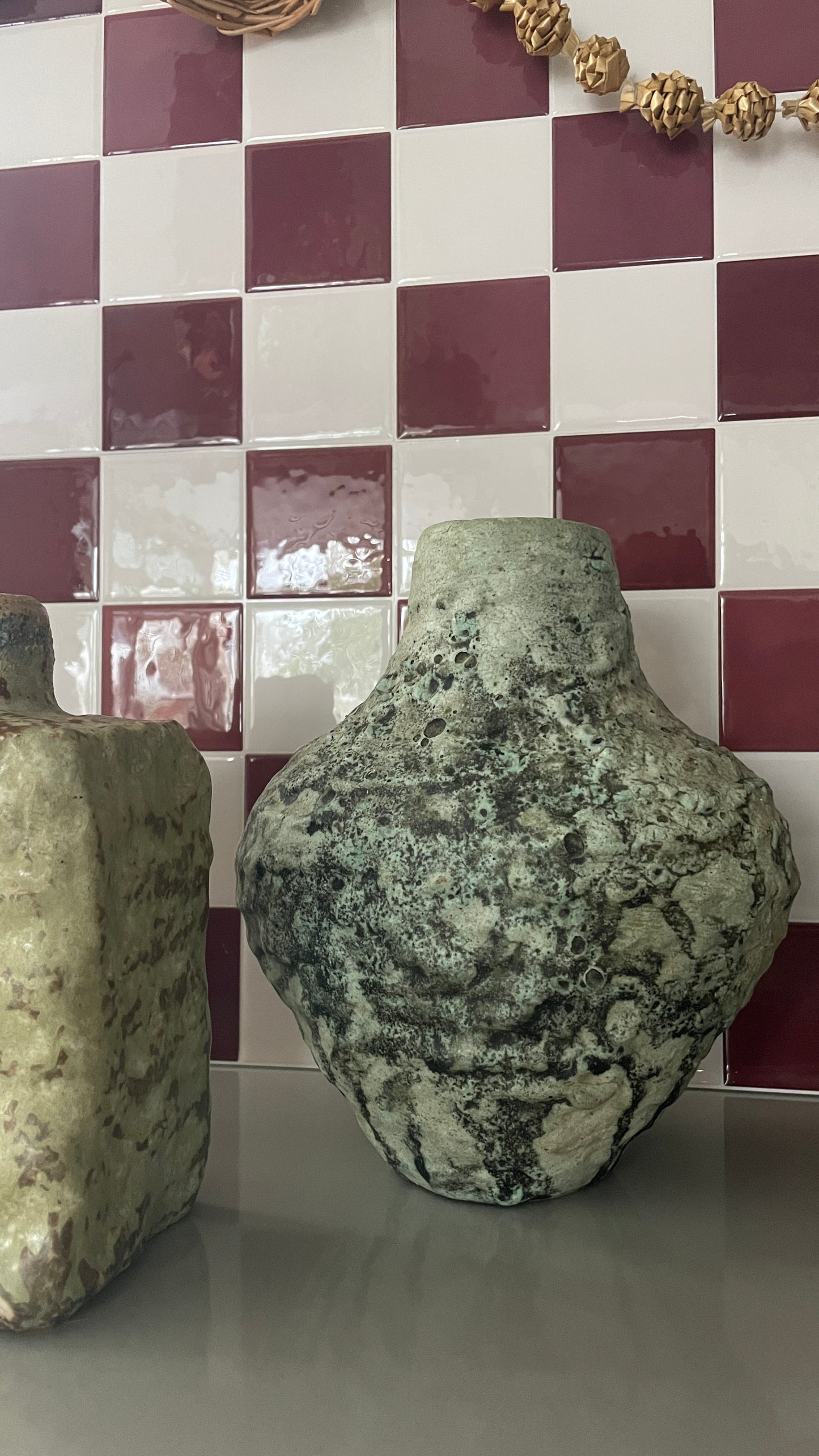 Studio Pottery Lava Vase