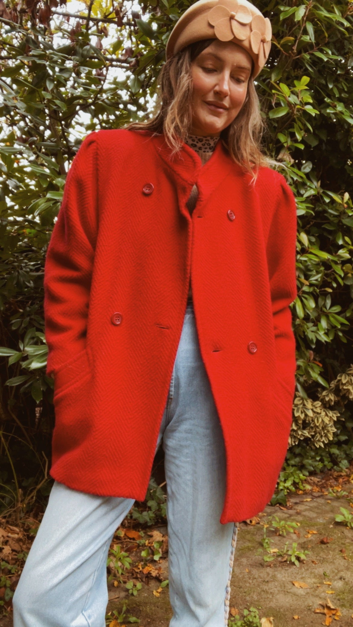 Red 80s Coat