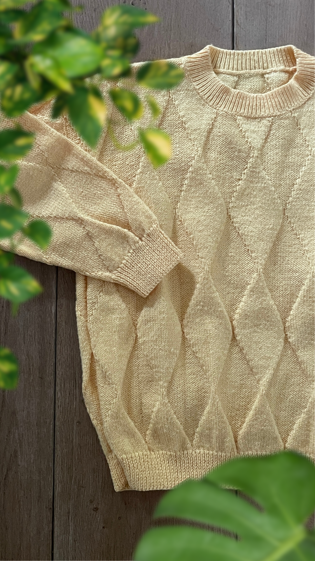 Hand Knitted Diamond Jumper