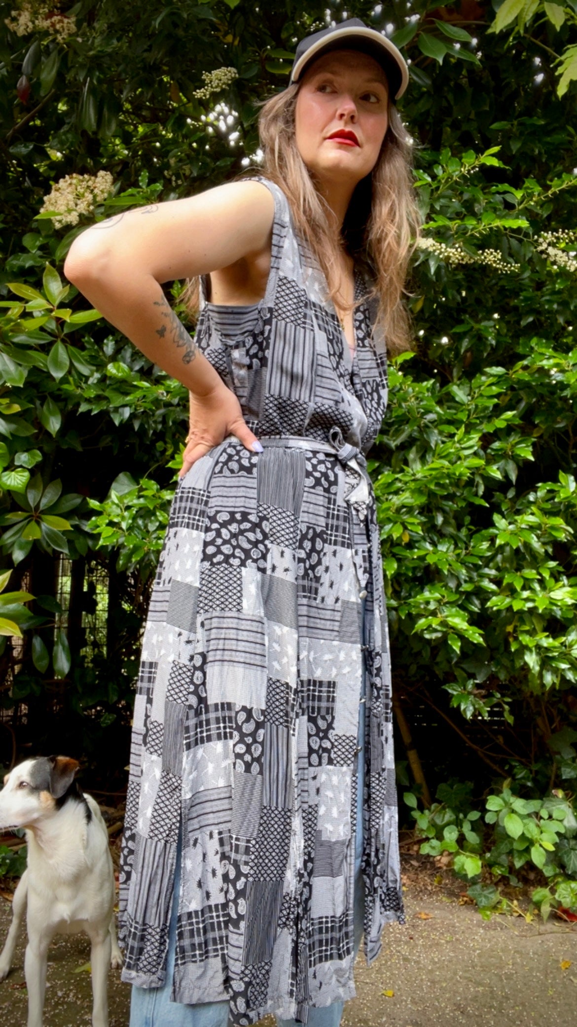 90s Bandana Dress – Indigo and Roses