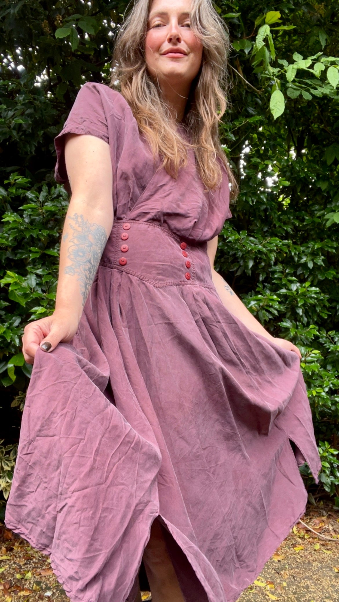 Silk A-Line Dress