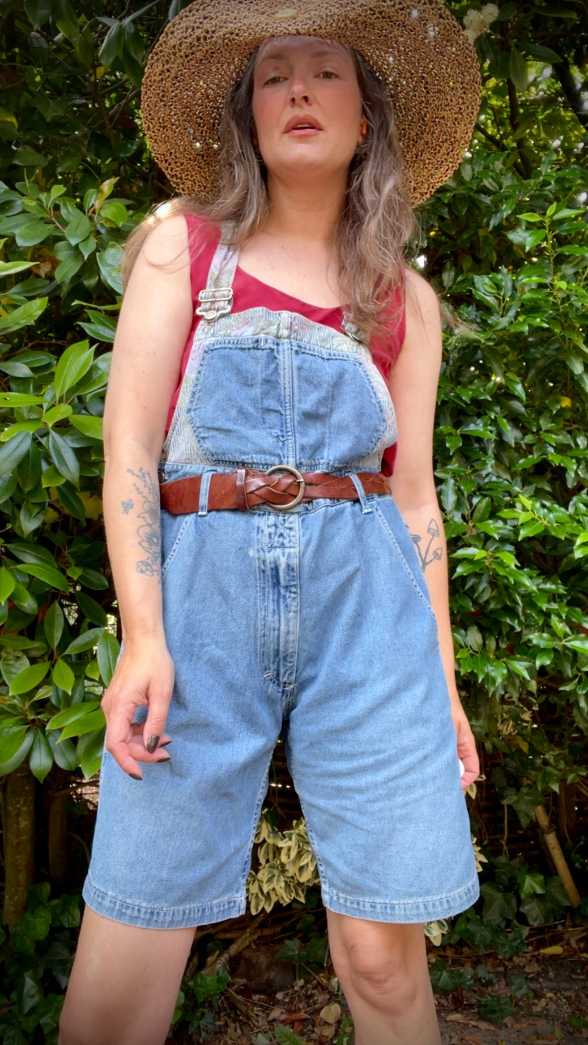 90s Denim Short Dungarees