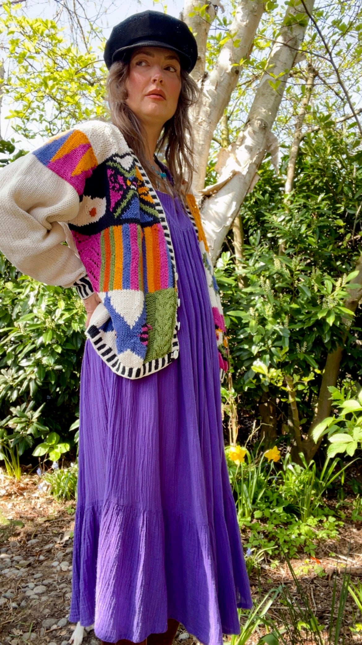 90s Colorful Cardigan