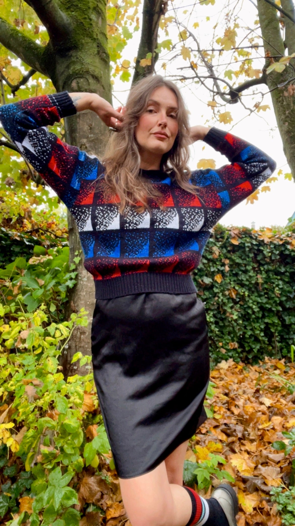 80s Geometric Jumper
