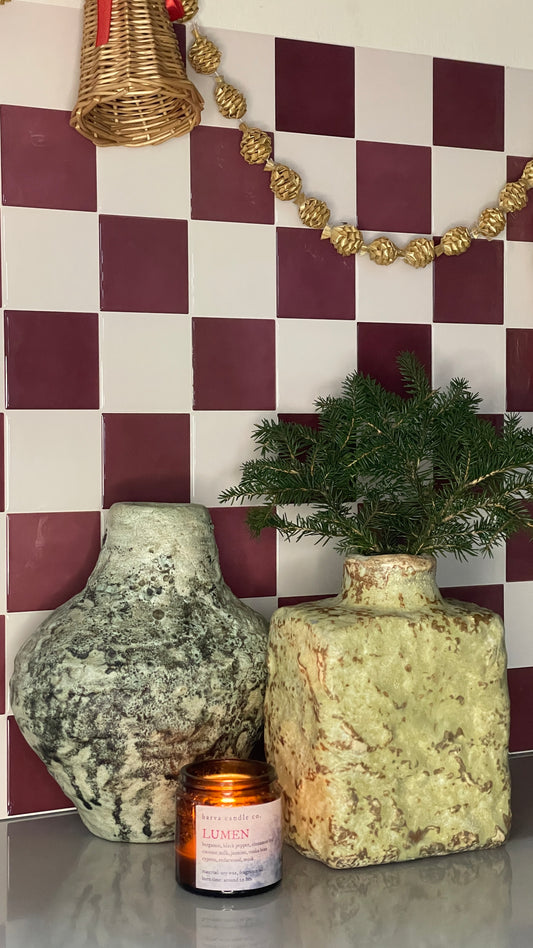 Studio Pottery Lava Vase