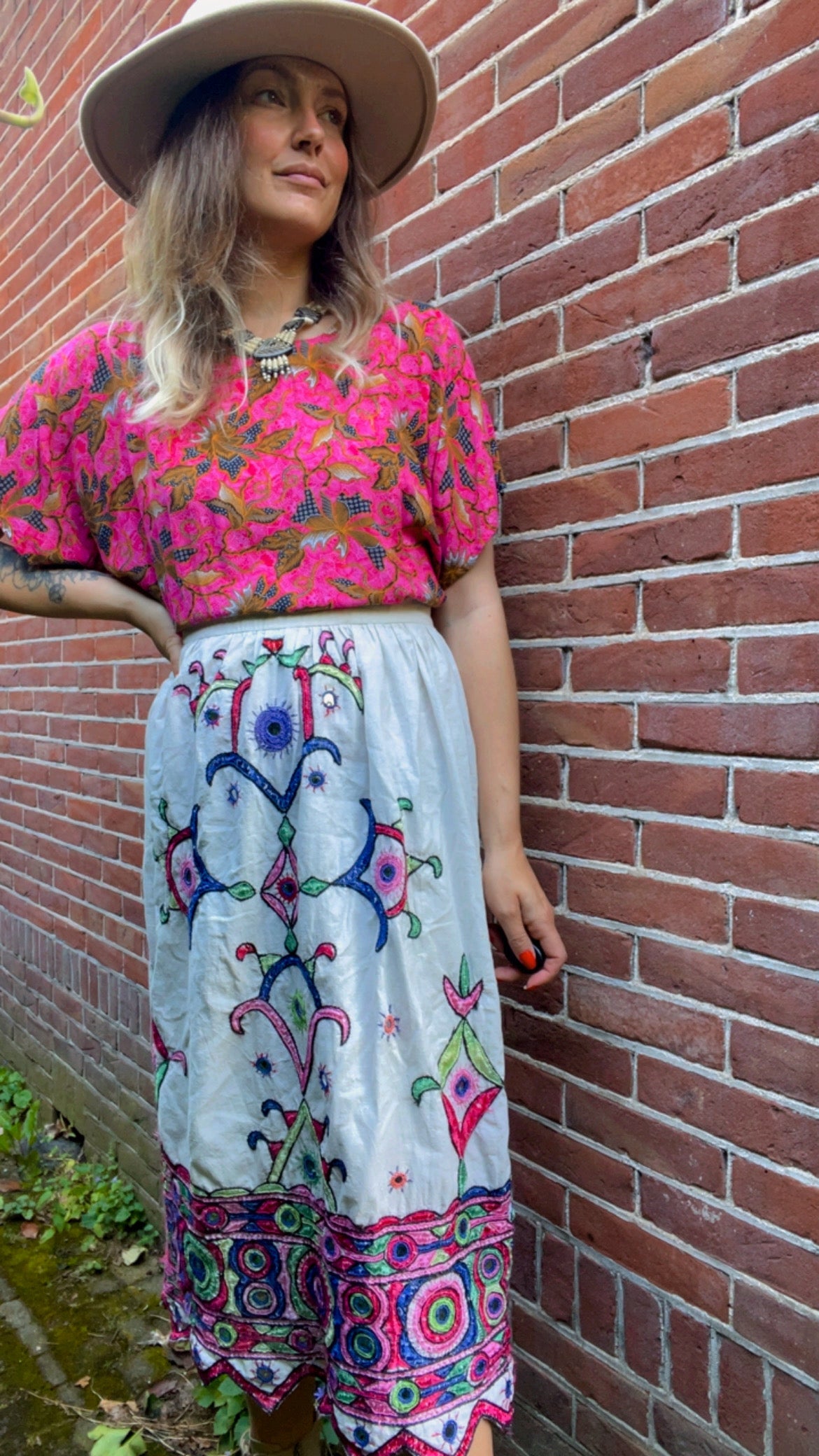 Mirror Embroidered Skirt