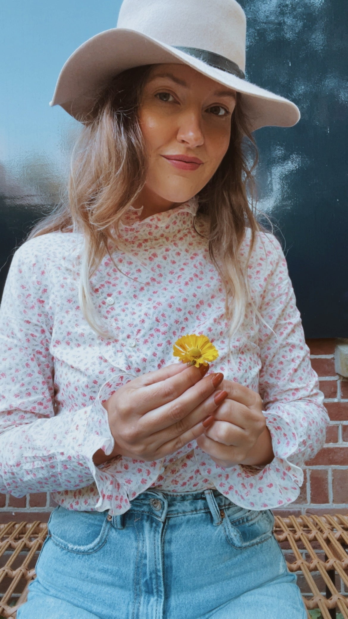 Floral Ruffle Top