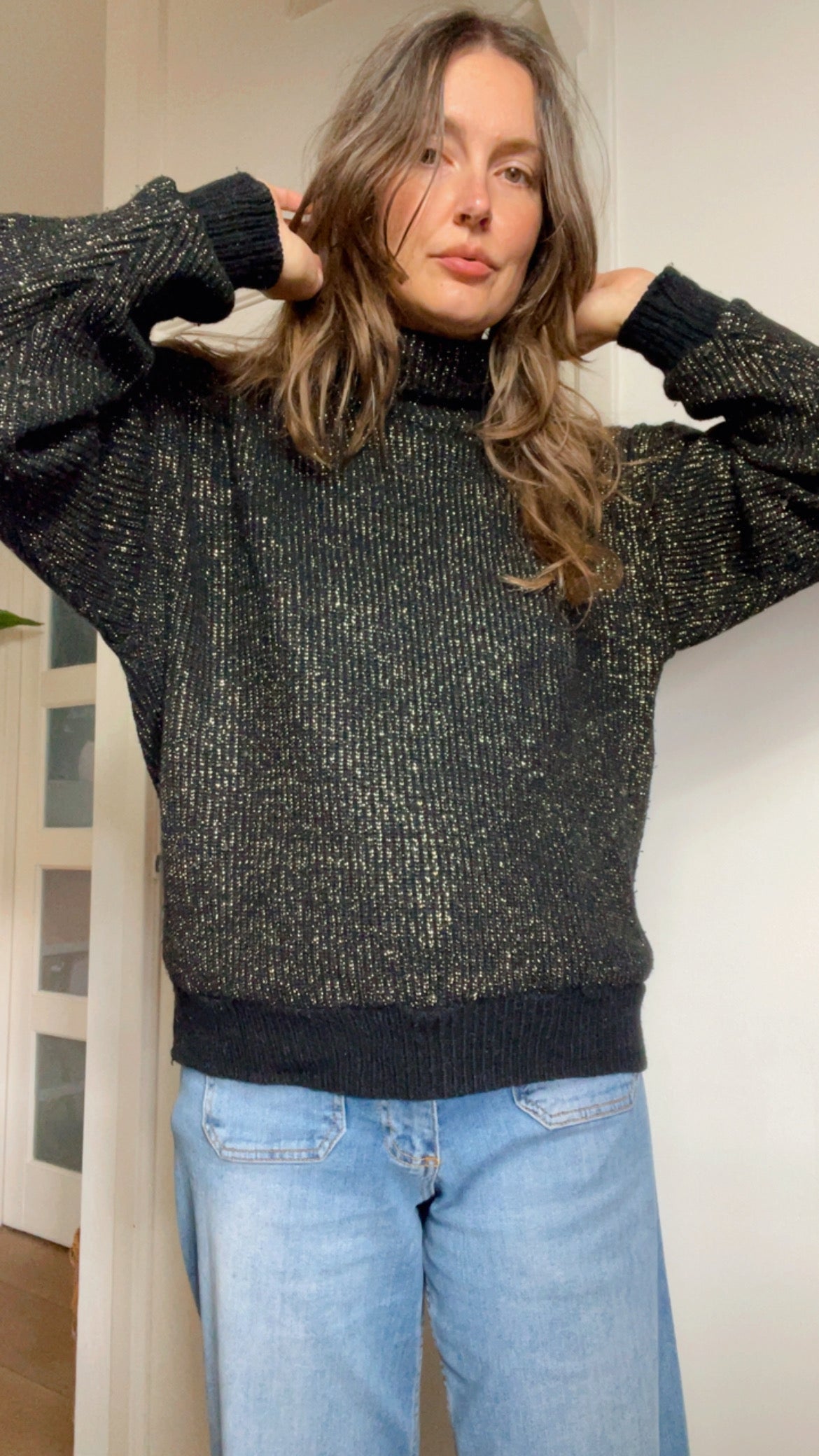 Lurex Turtleneck Jumper