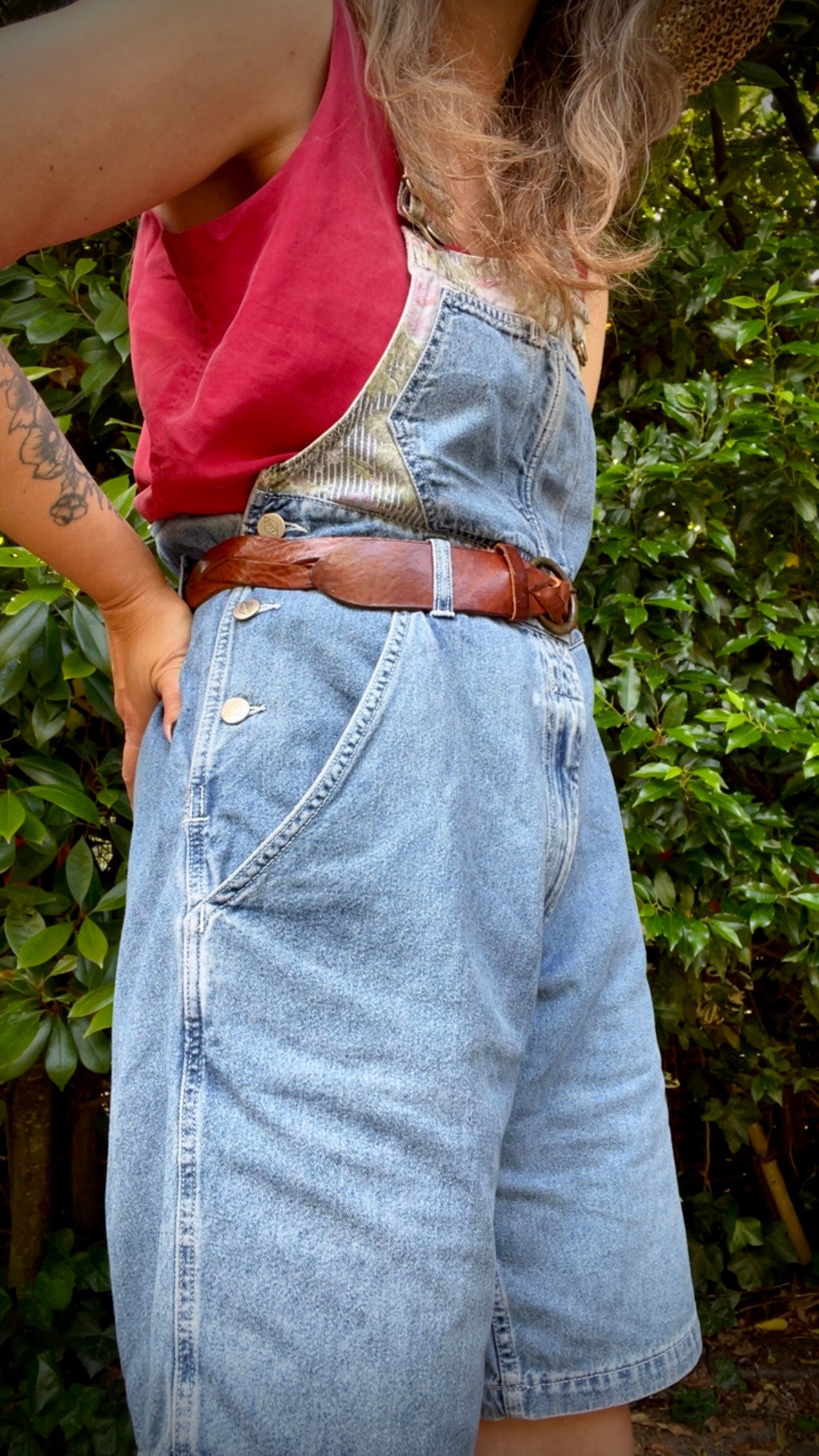 90s Denim Short Dungarees