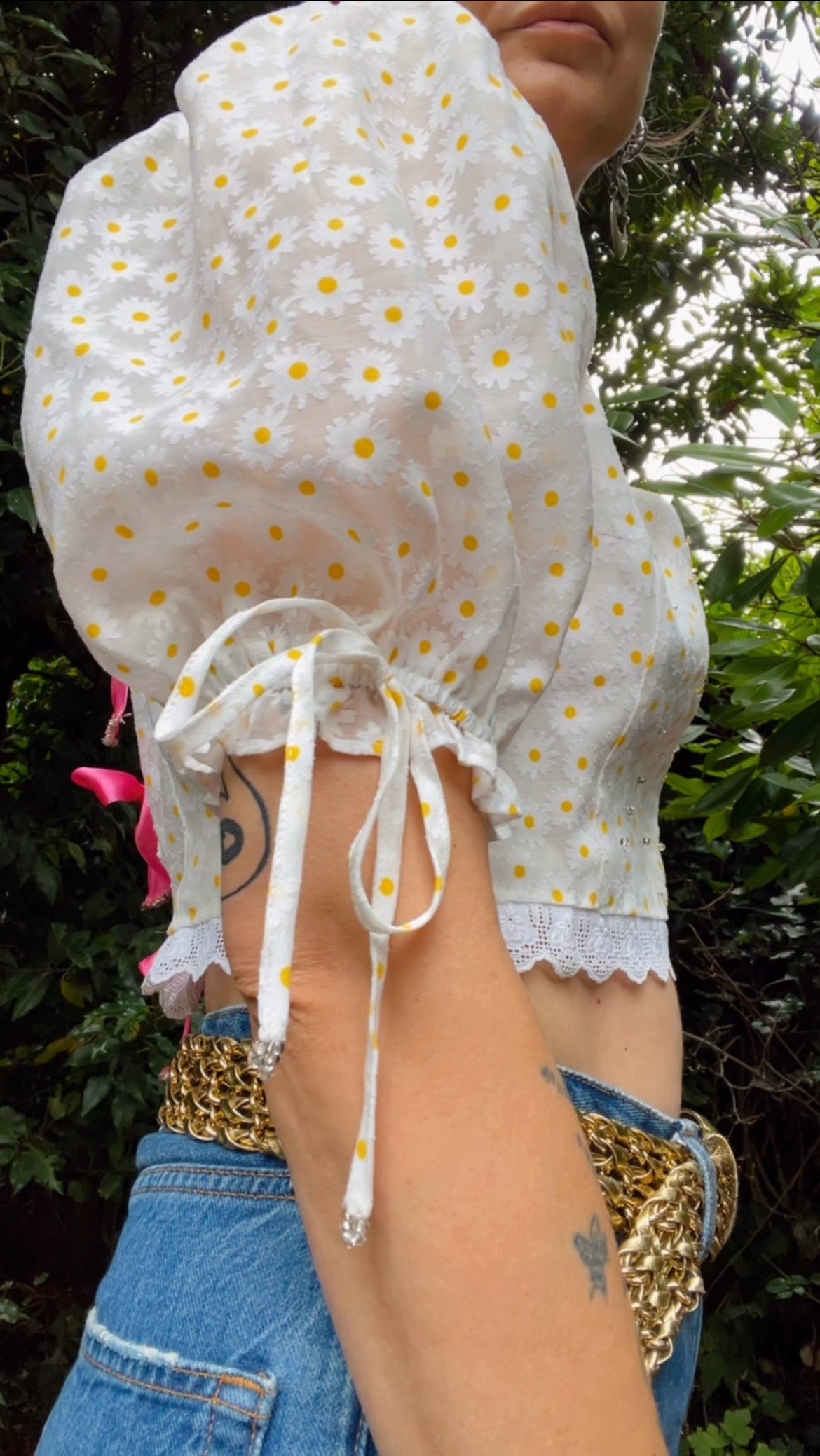 Reworked • Daisy & Bow Top