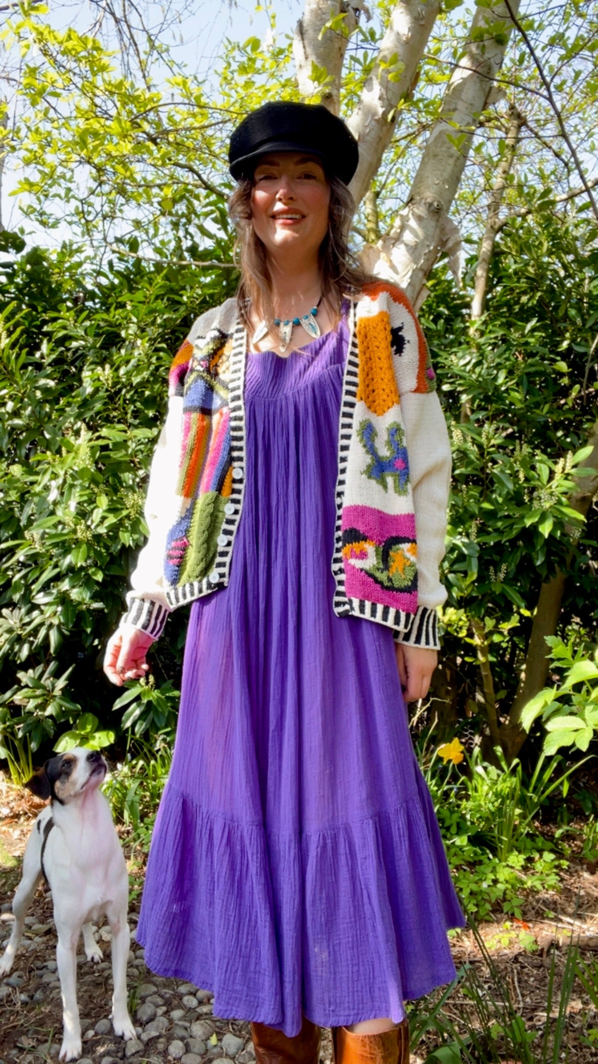 90s Colorful Cardigan