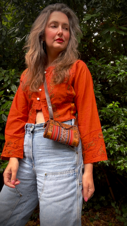 Whimsical Cropped Shirt