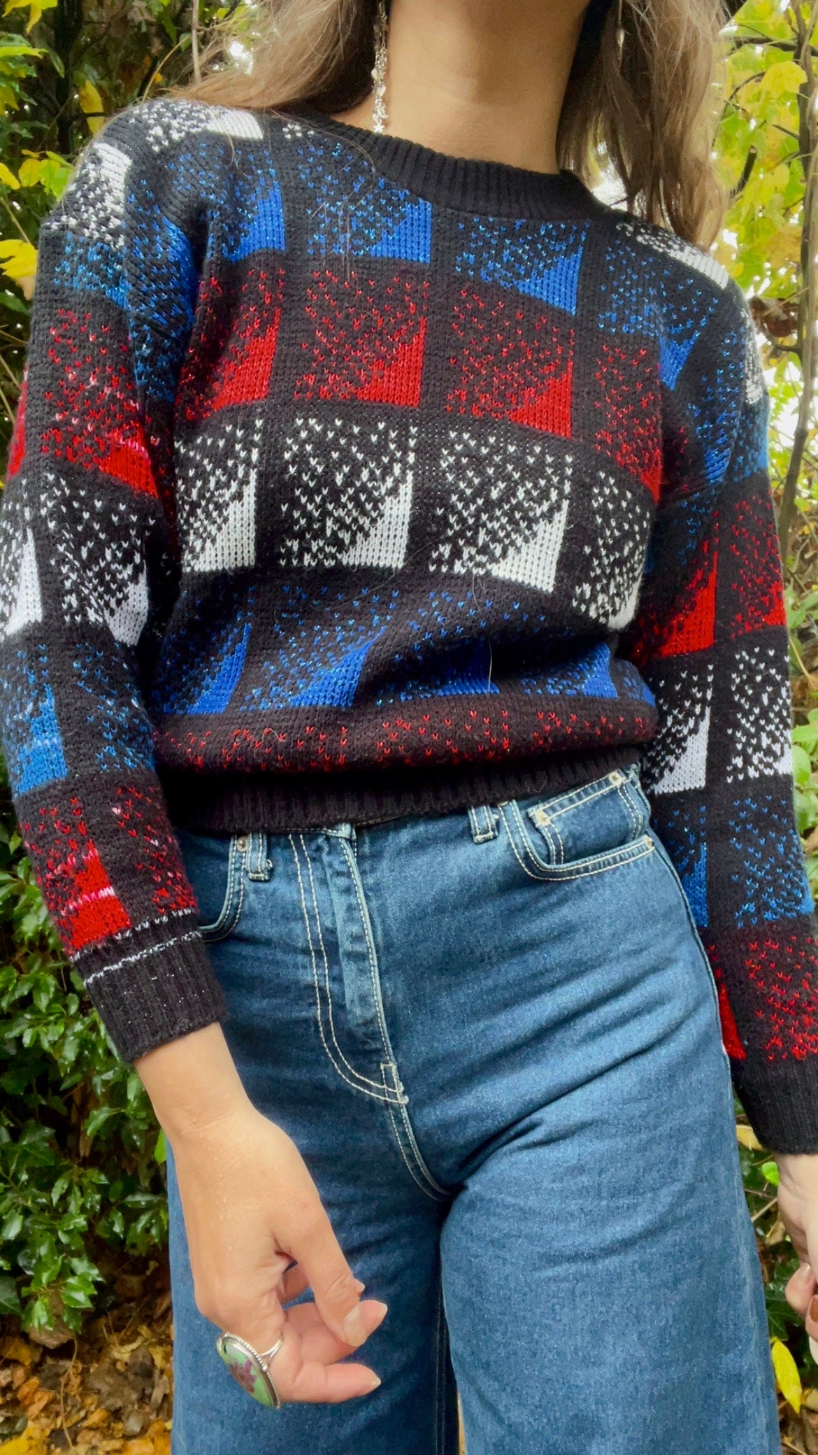 80s Geometric Jumper