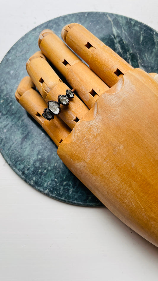 Copper and Crystal Ring