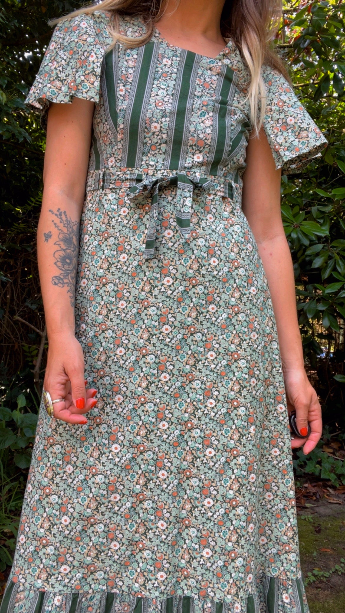 70s Floral Maxi Dress