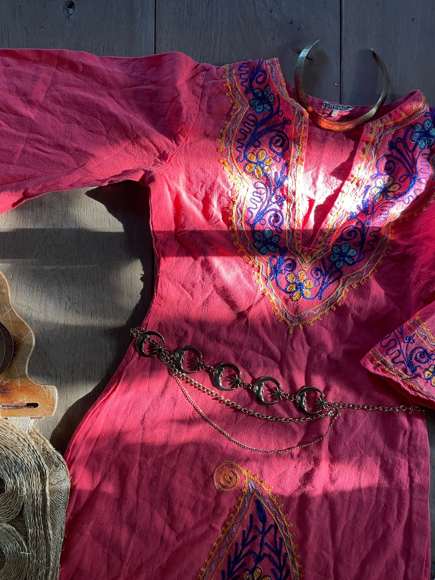 Petite 70s hippie dress