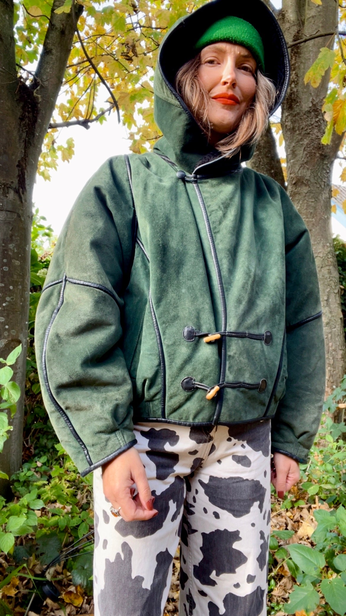 Hooded Shearling Coat