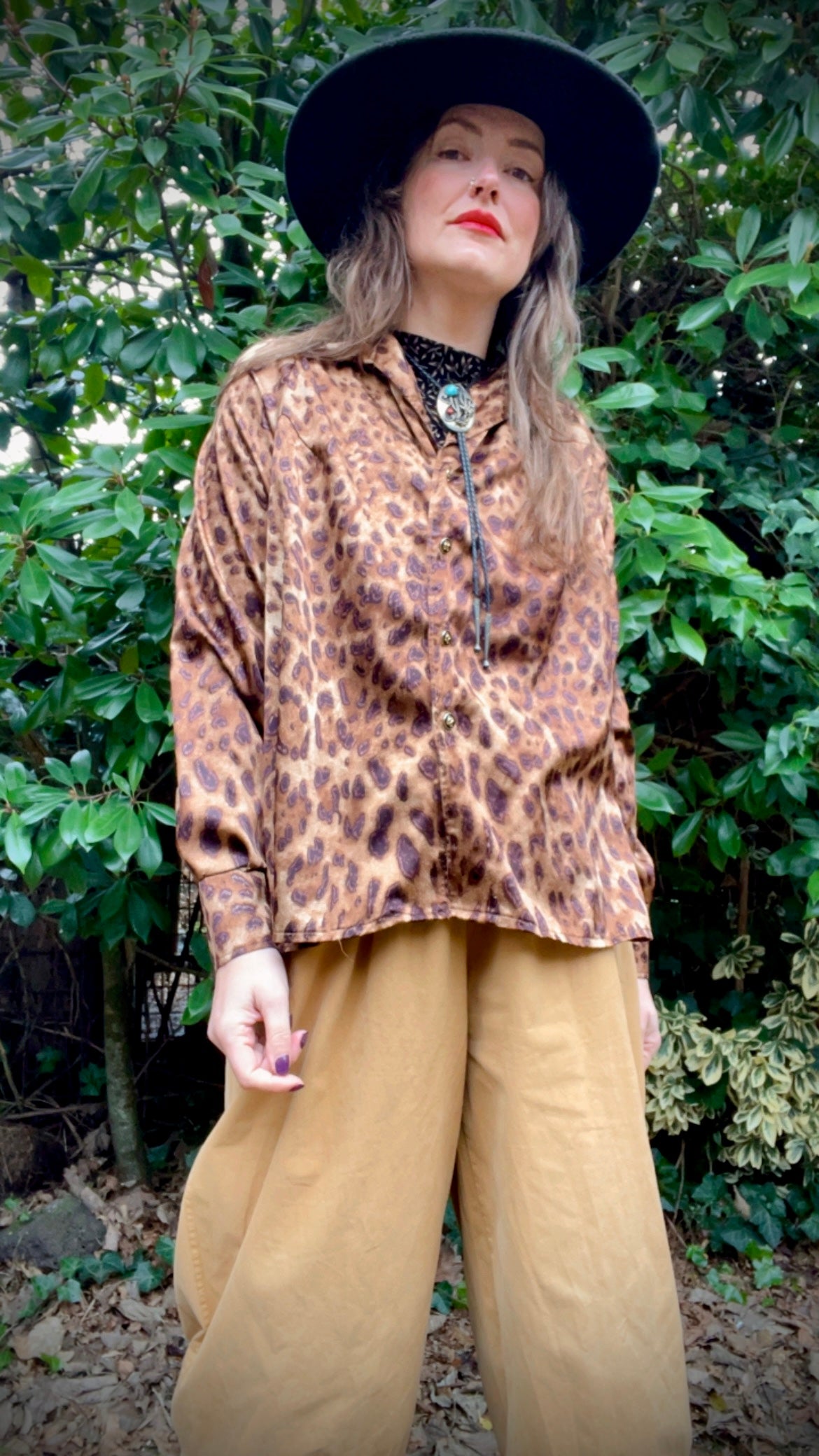 Satin Leopard Shirt