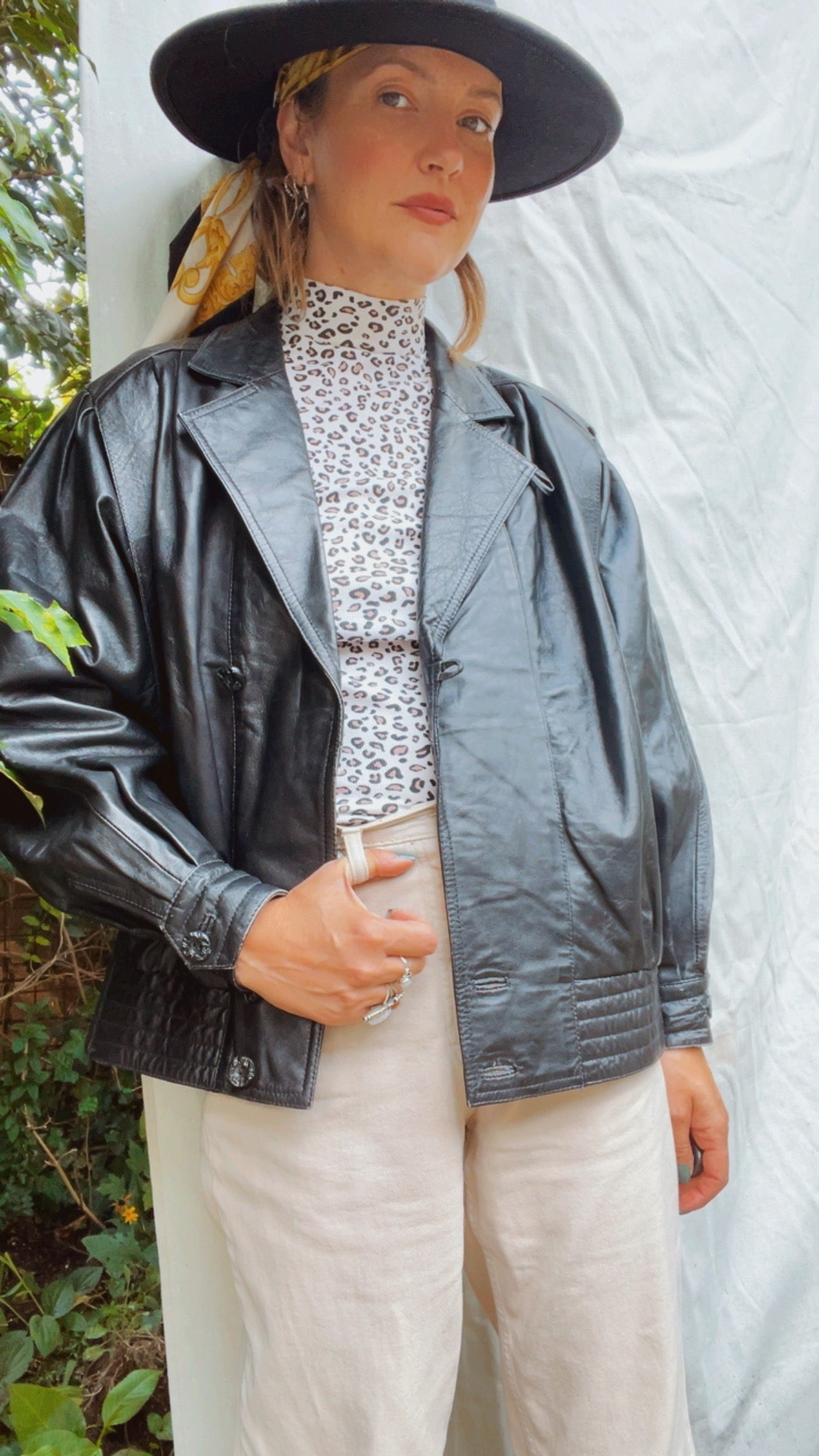 80s Leather Bomber