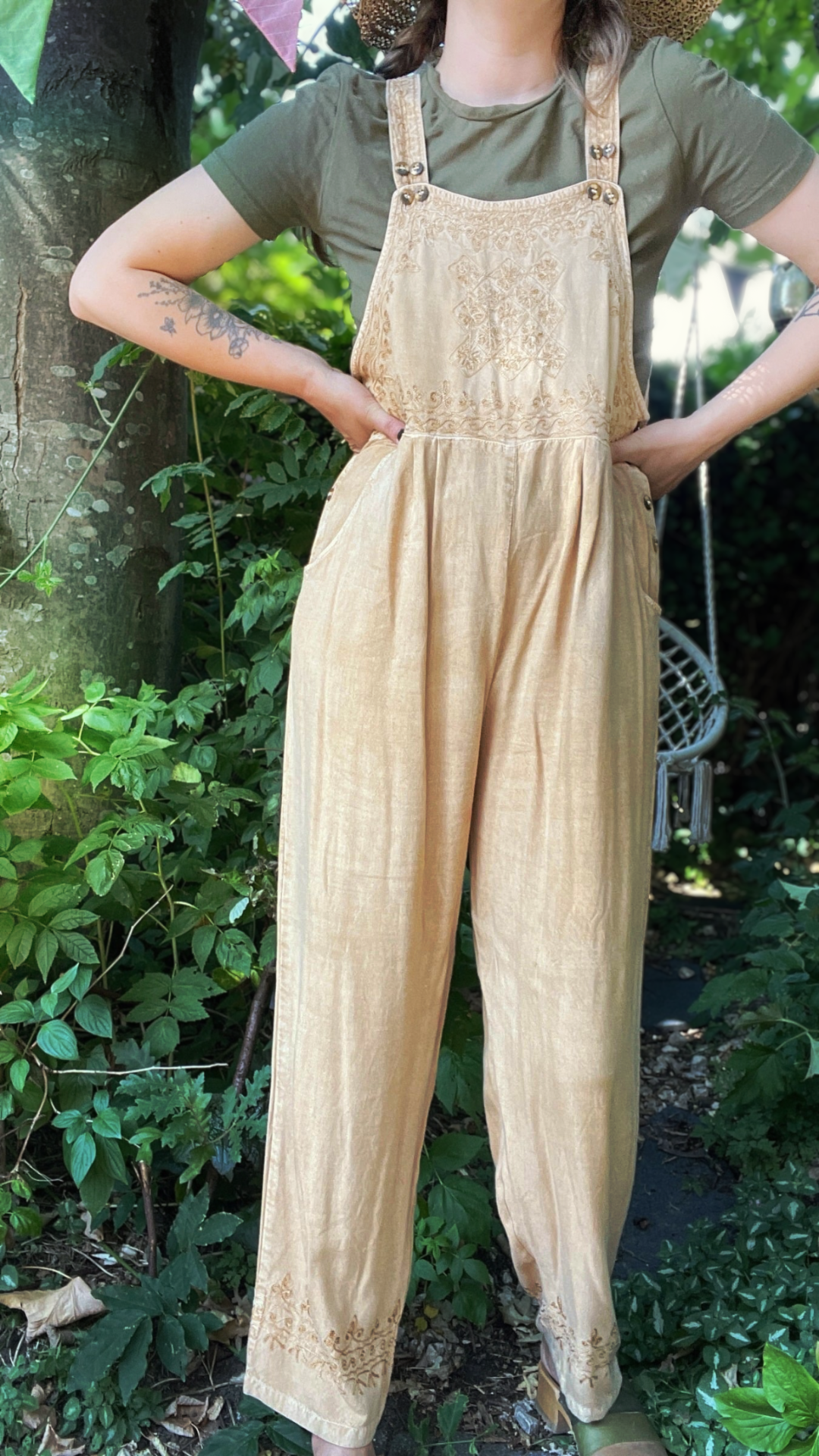 Embroidery Dungaree