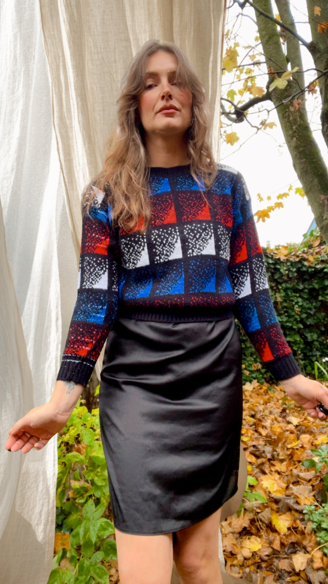 80s Geometric Jumper