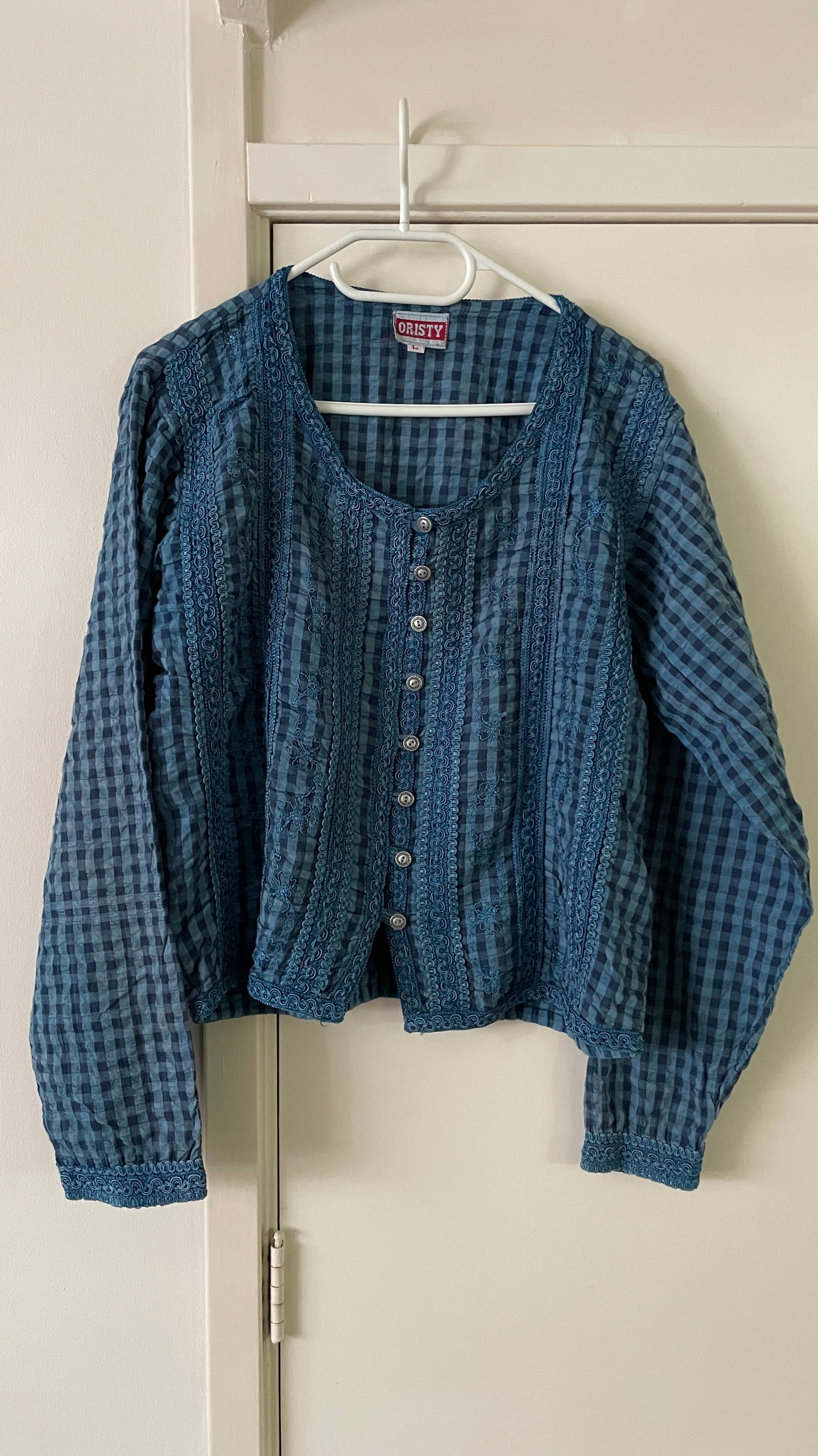 Gingham boxy top