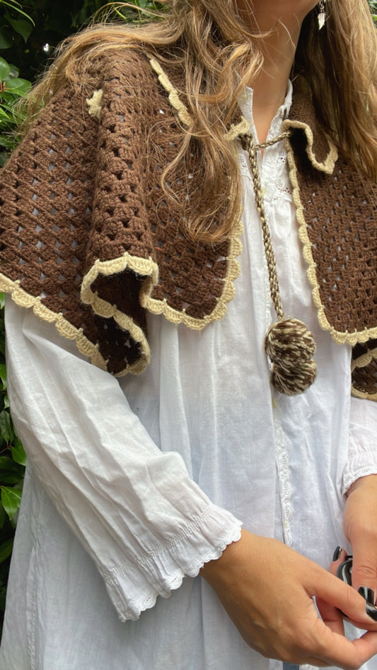 70s Crochet Capelette