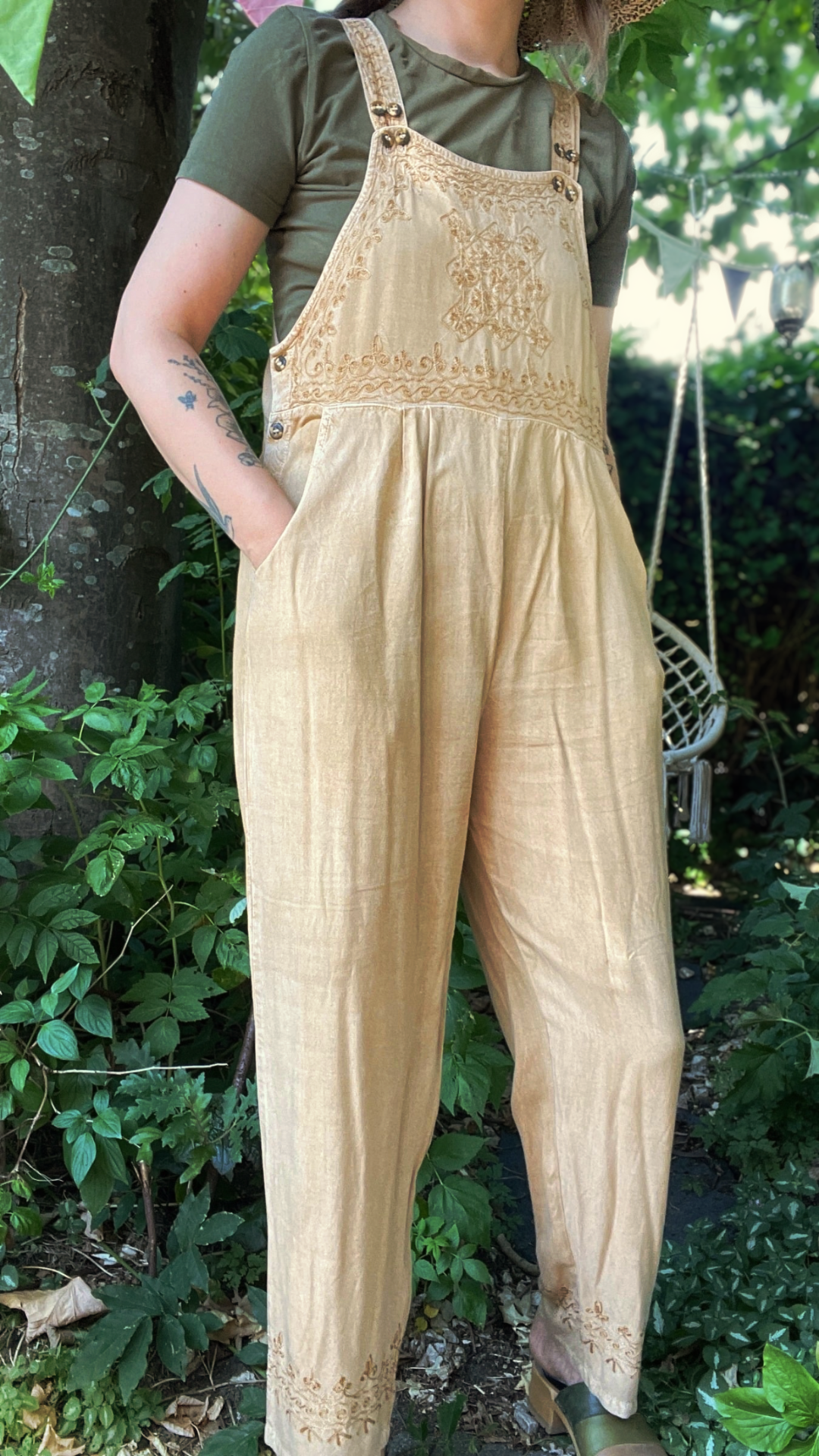Embroidery Dungaree