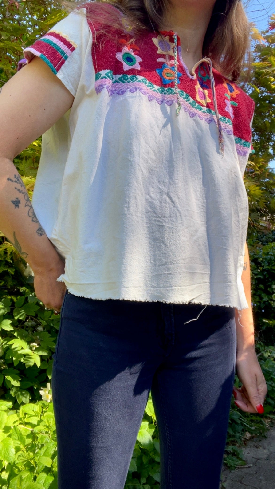 Huipil Flower Top