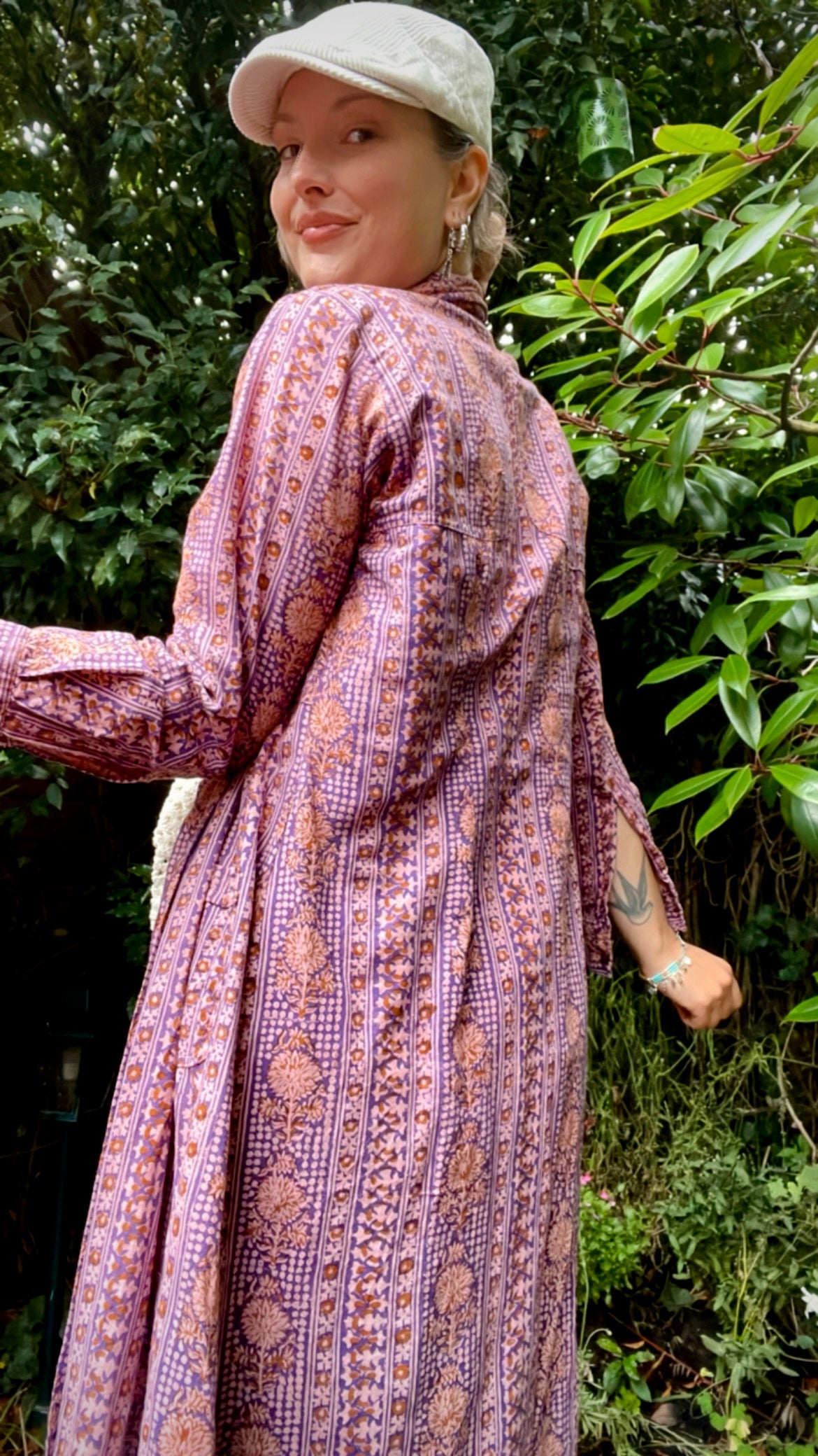 70s Block Print Dress