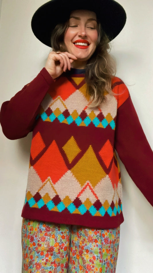 Retro Pattern Jumper