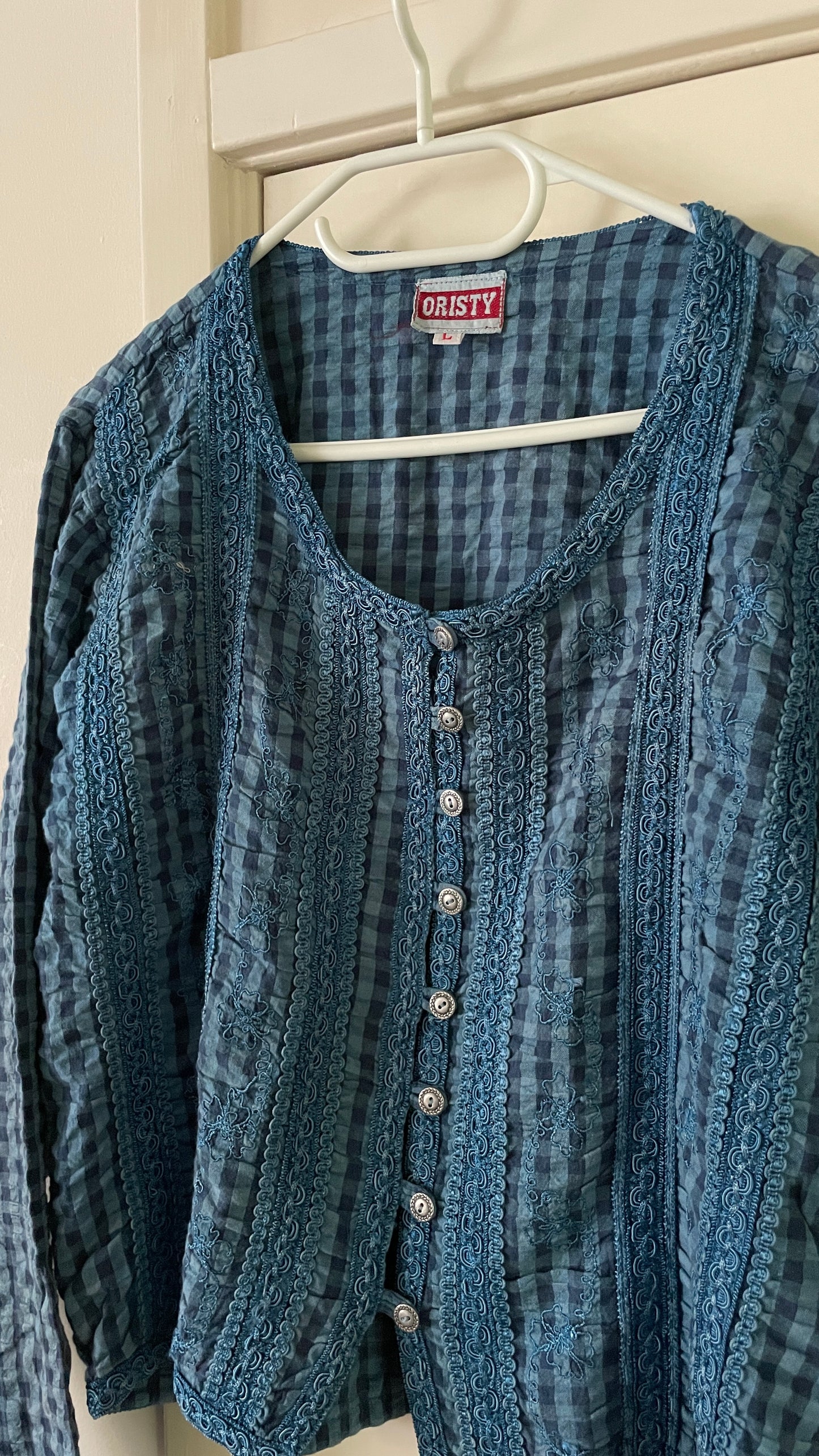Gingham boxy top