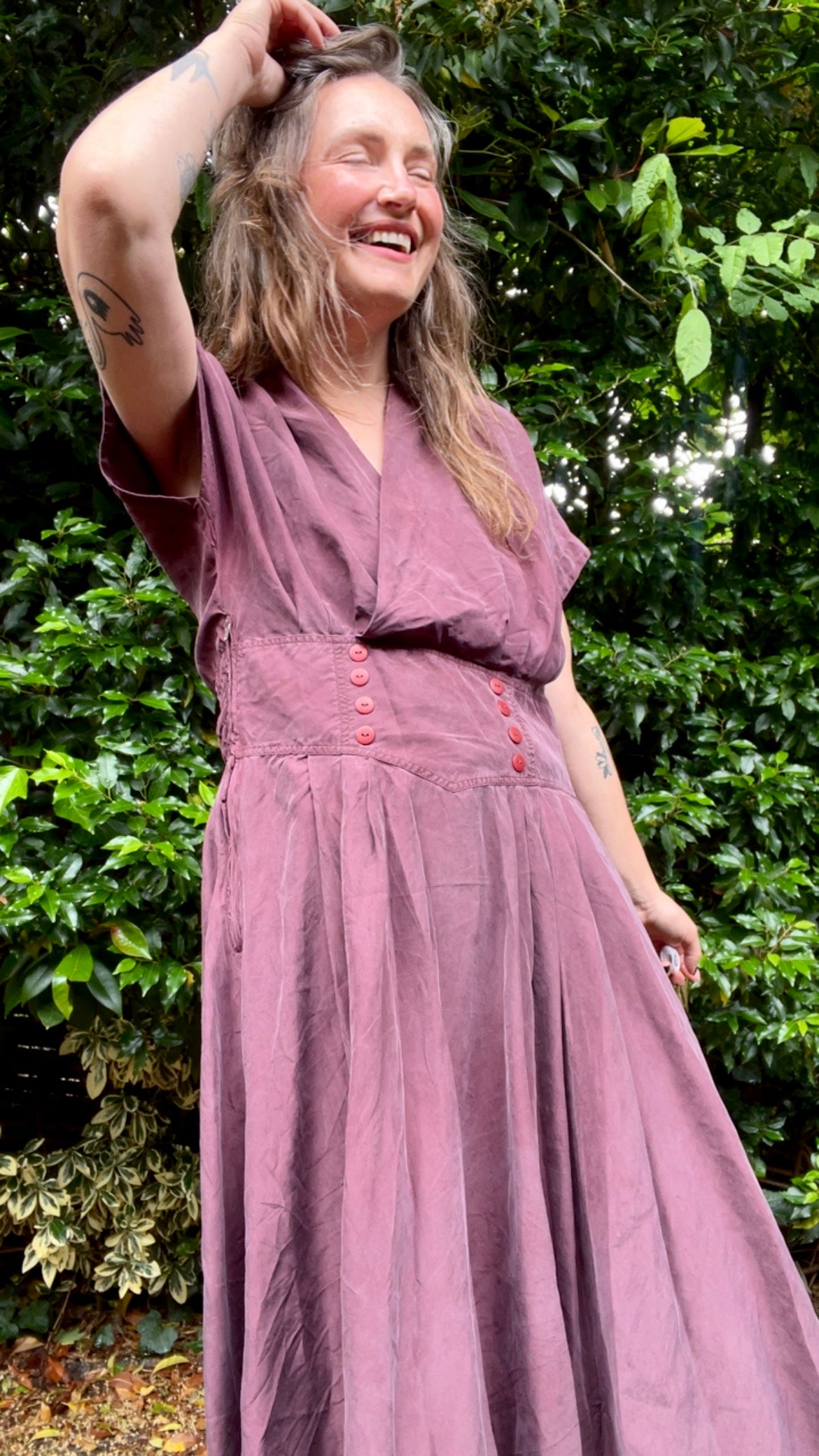 Silk A-Line Dress