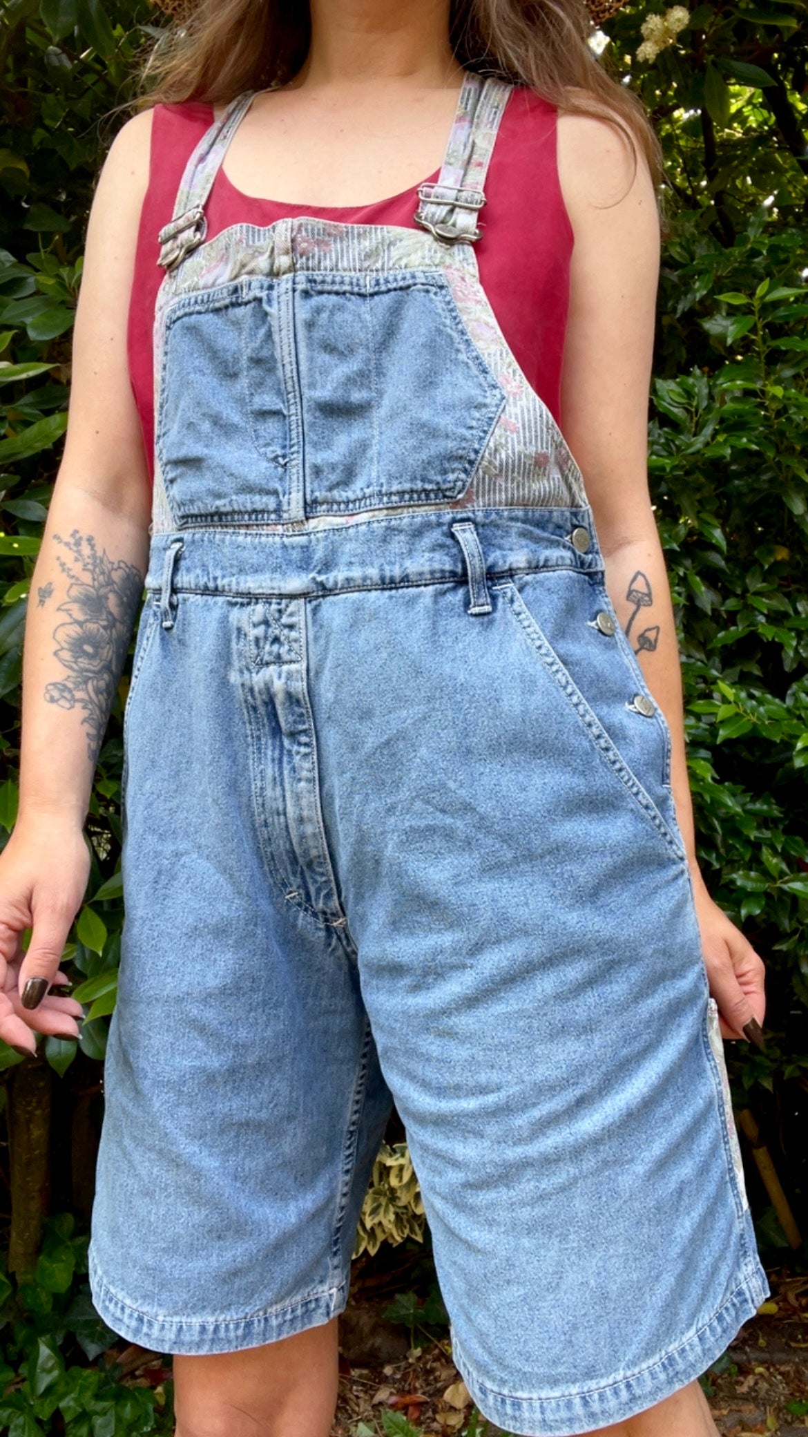90s Denim Short Dungarees