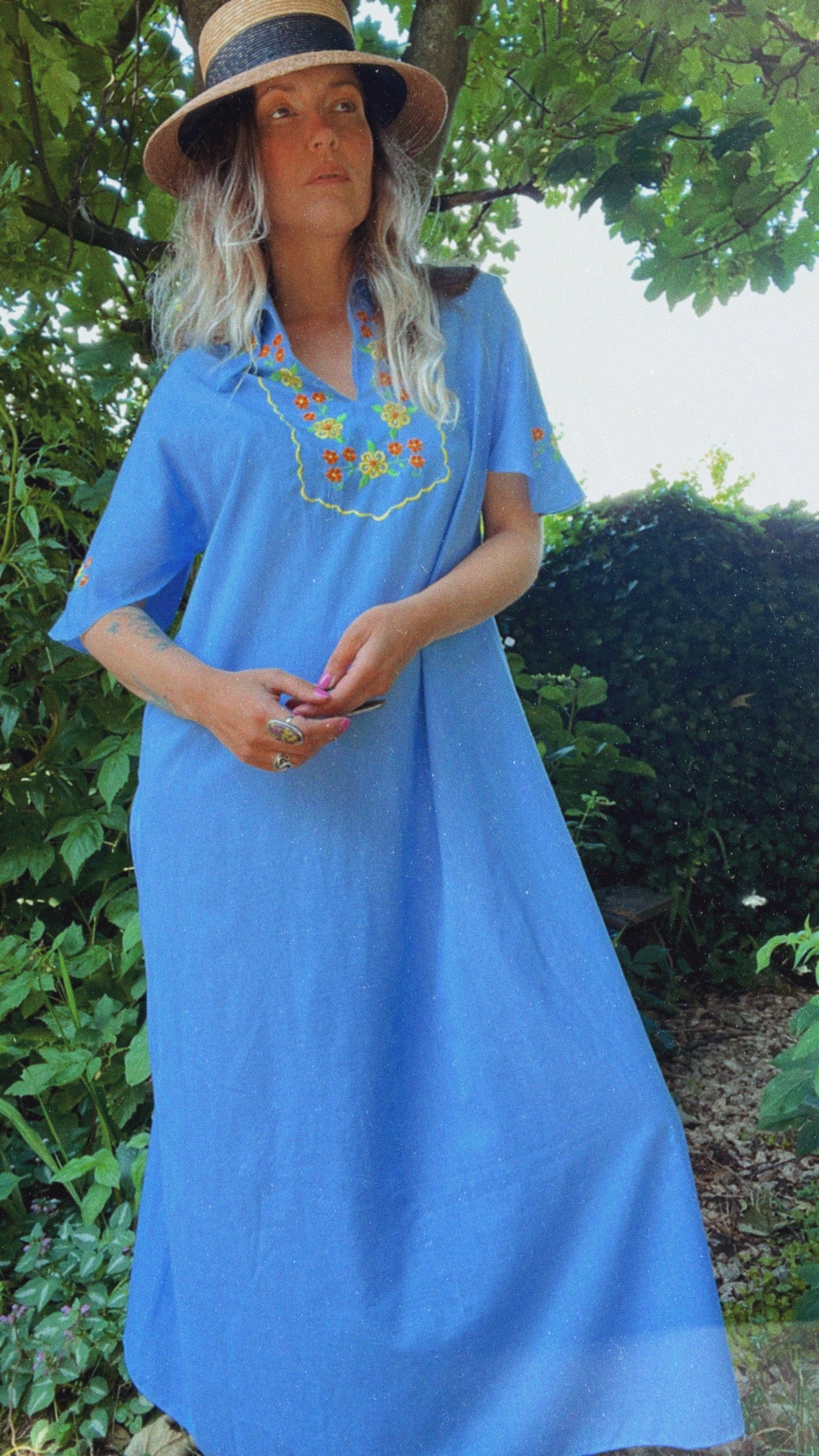 70s Embroidery Dress