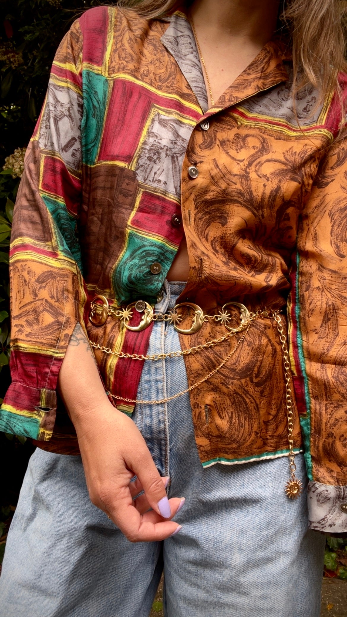Silk Scarfprint Shirt