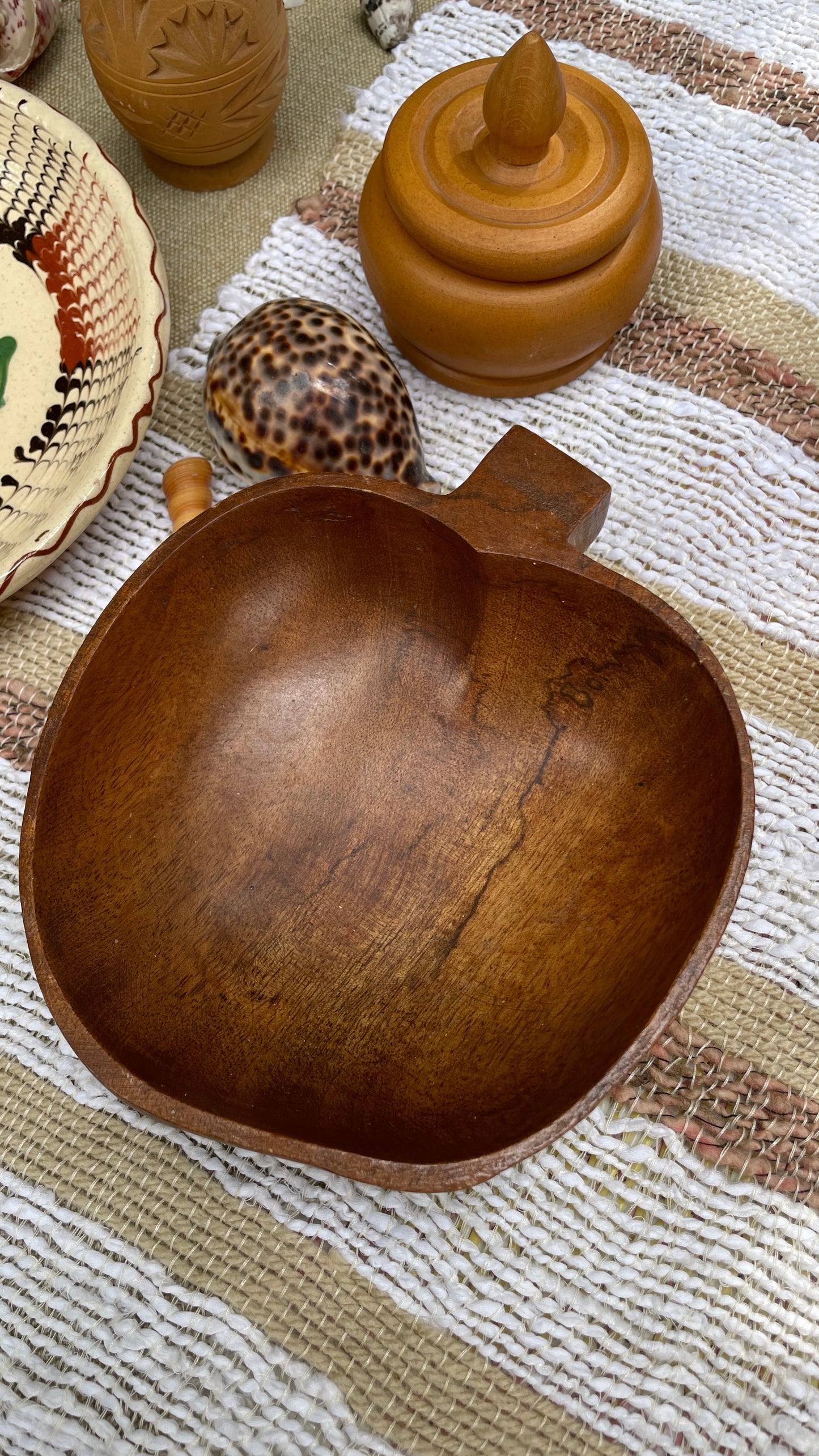 Wooden apple bowl