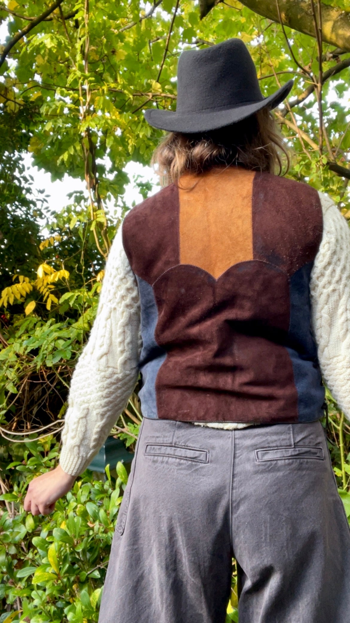 Patchwork Suede Waistcoat