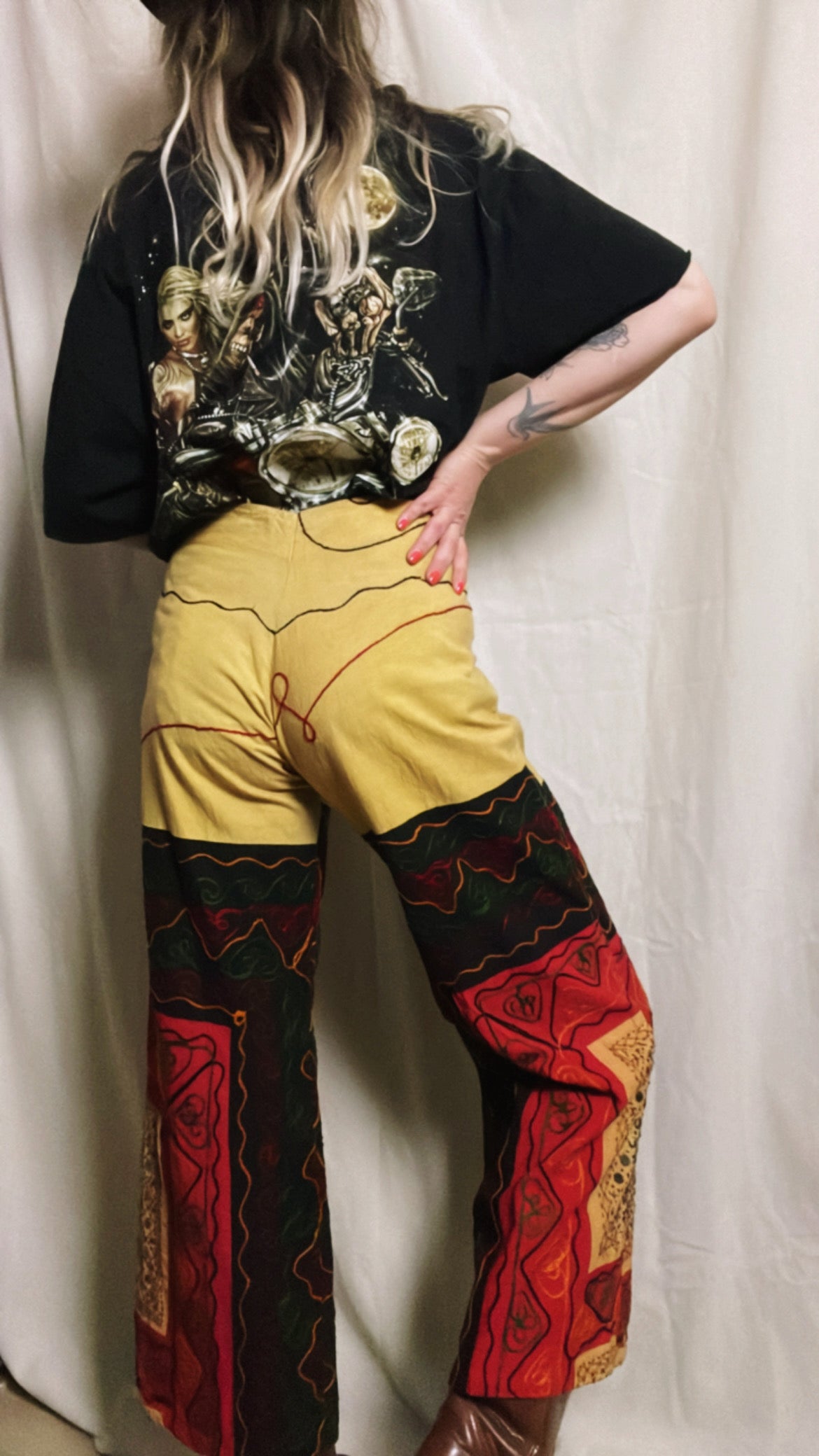 Patchwork Kantha trousers