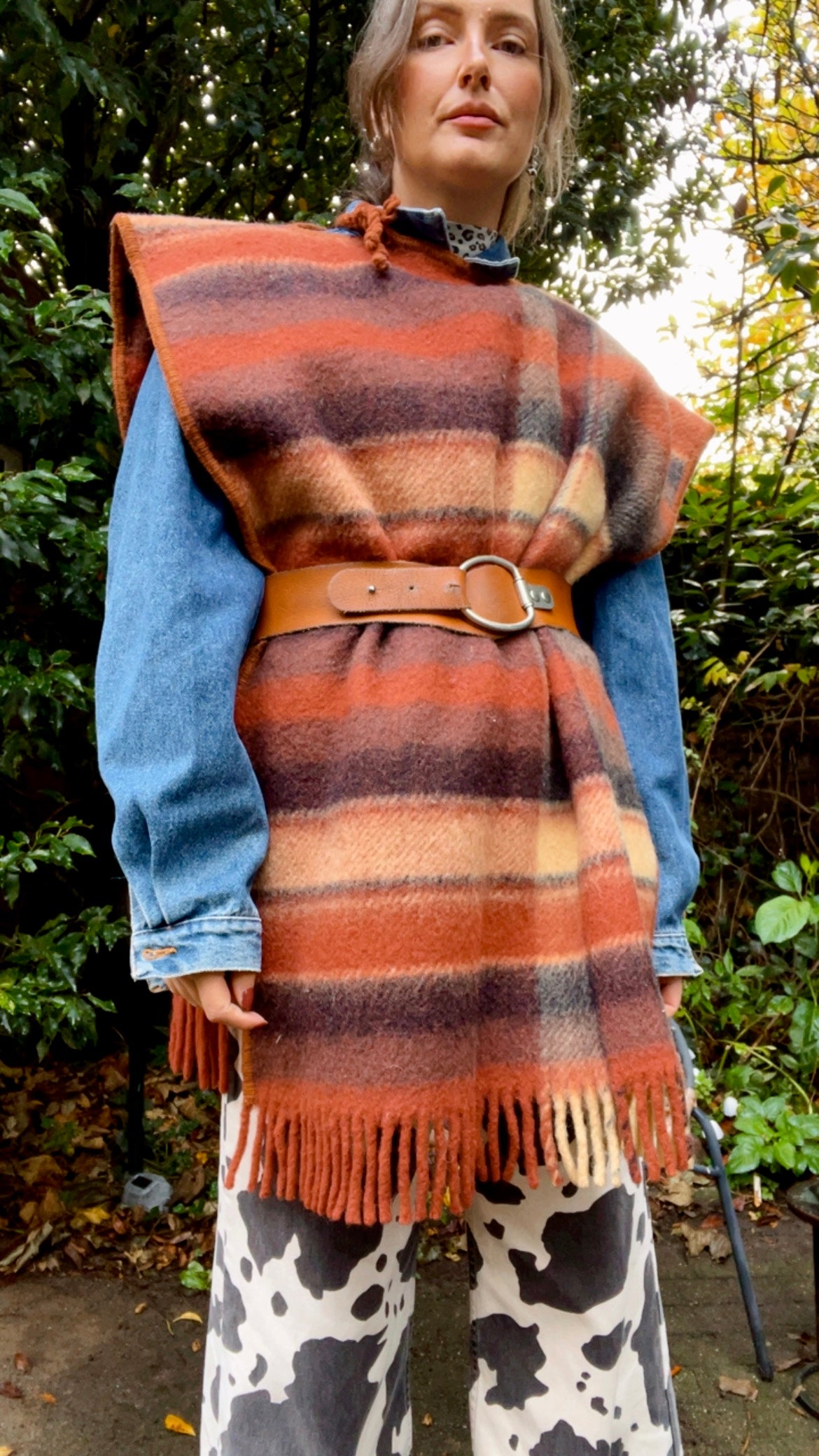 Woolen Blanket Poncho