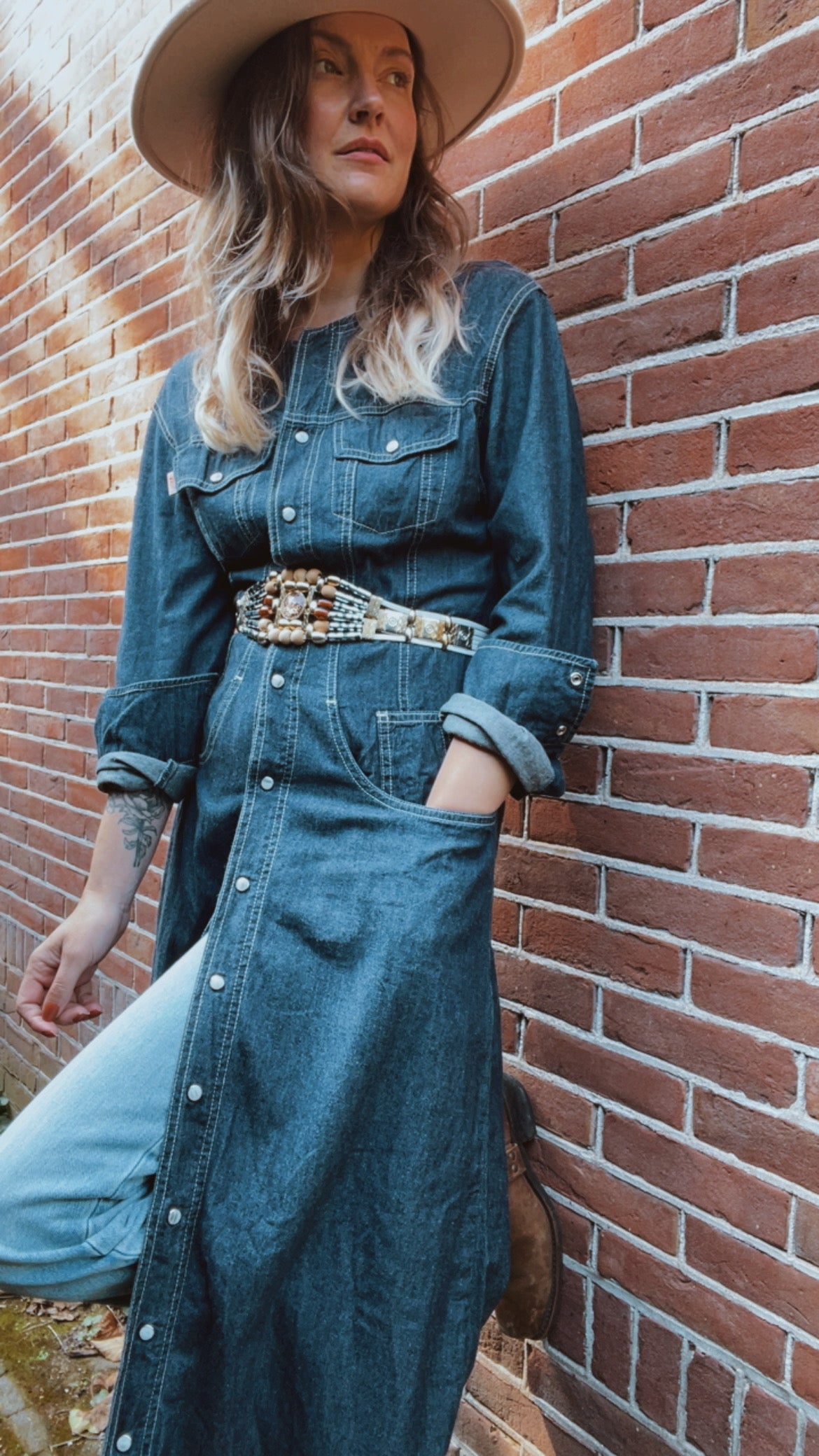 Reworked • Denim Maxi Dress