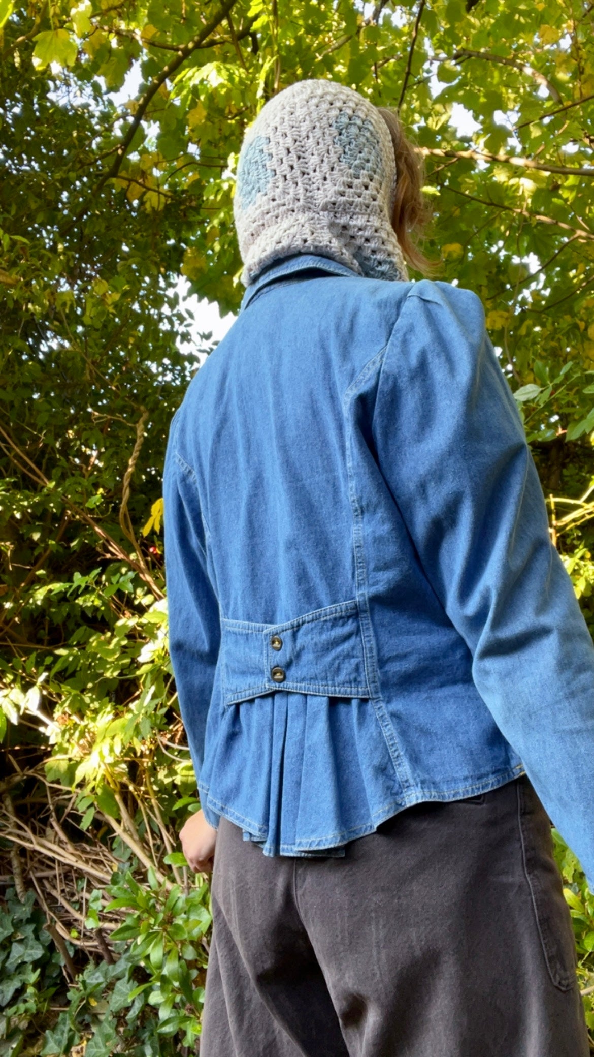 Denim Peplum Blazer