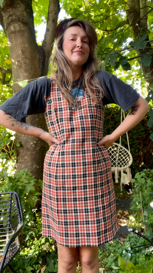 Pinny Check Dress