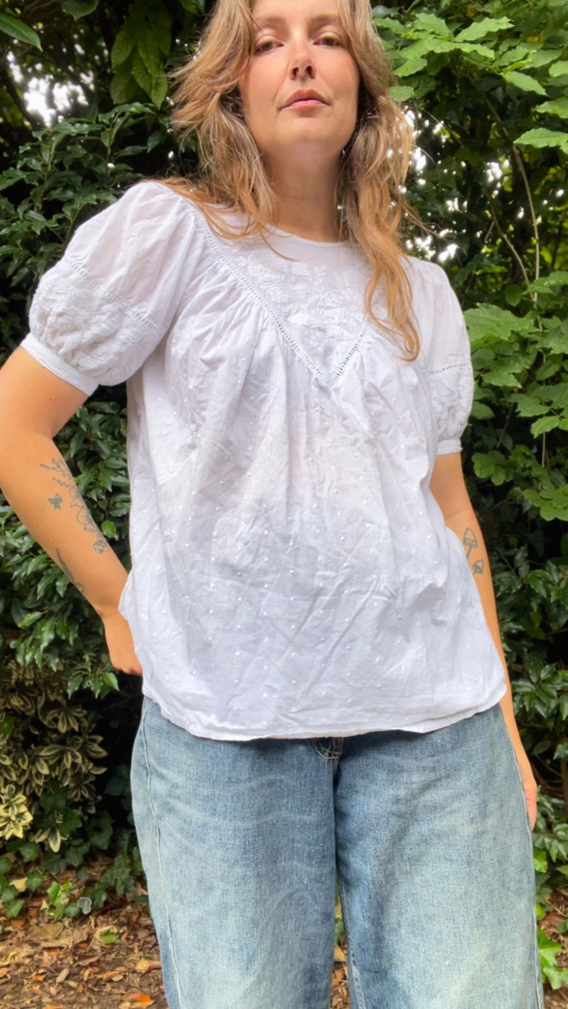Lace Plumetis SS TOP