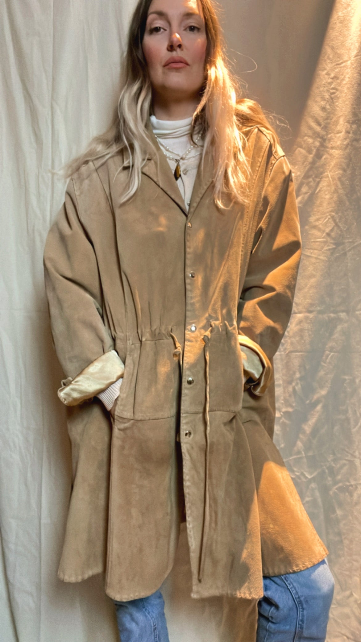 Leather trench