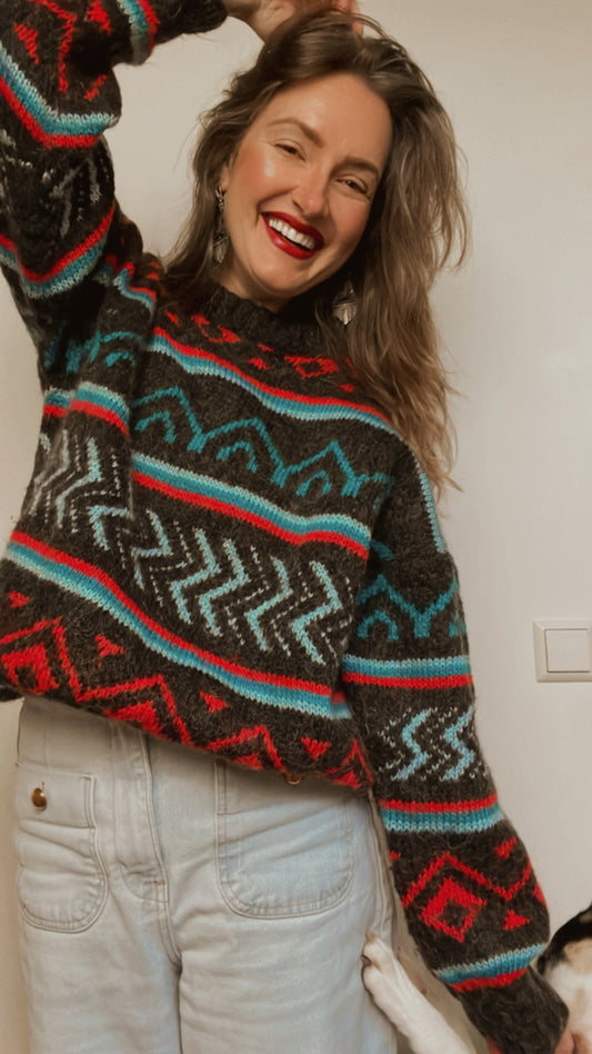 80s Pattern Jumper