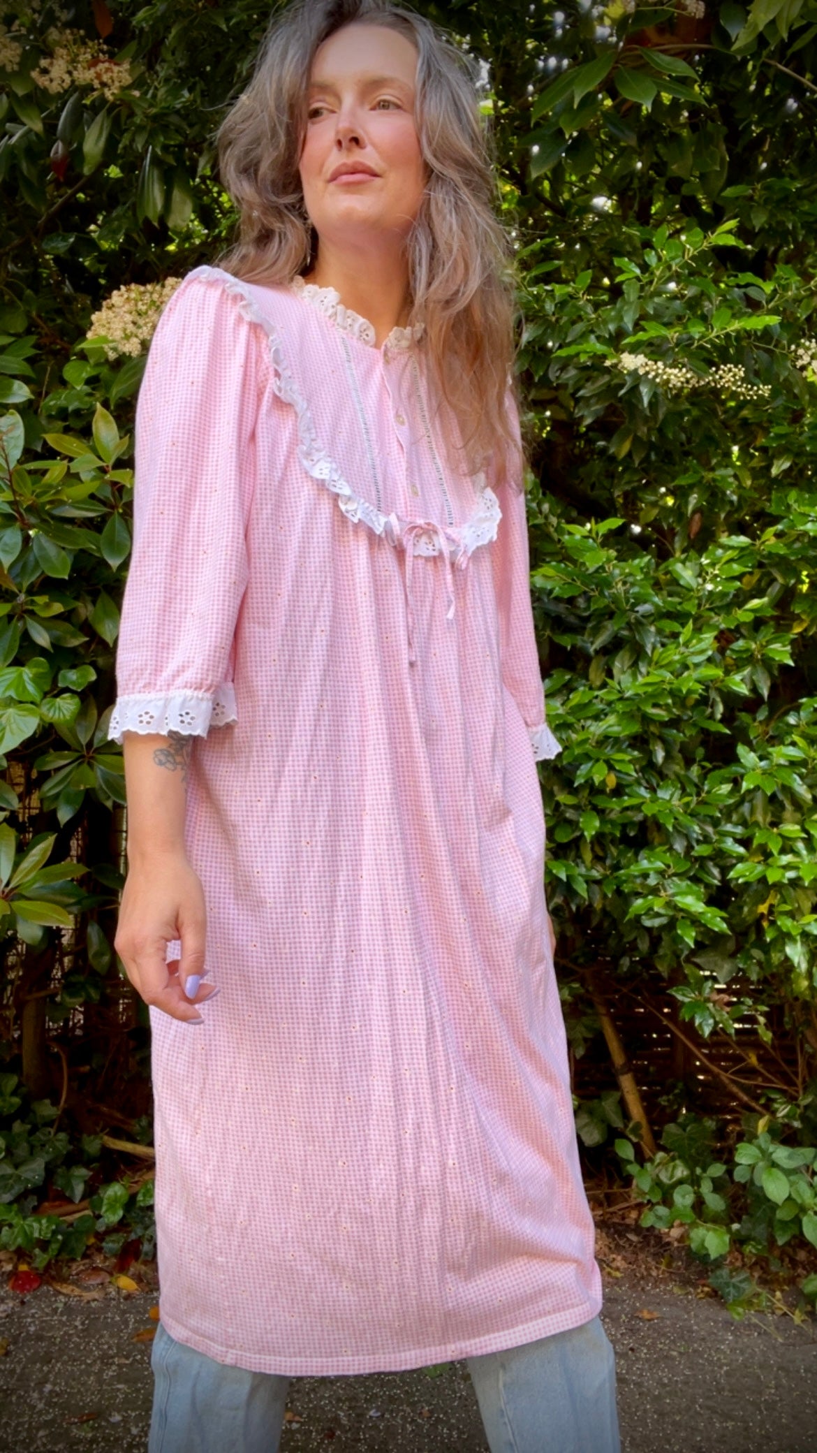 Gingham & Lace Dress