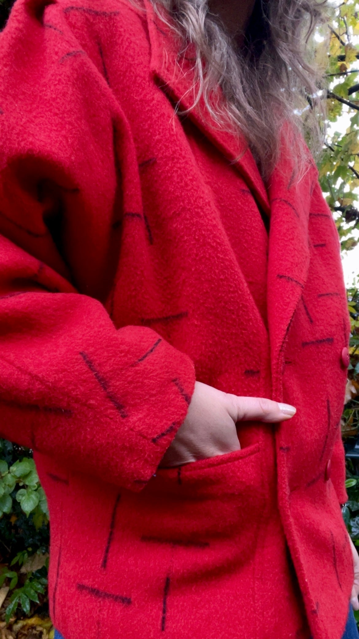 80s Red Coat