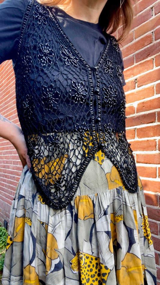 Crochet Beaded Waistcoat